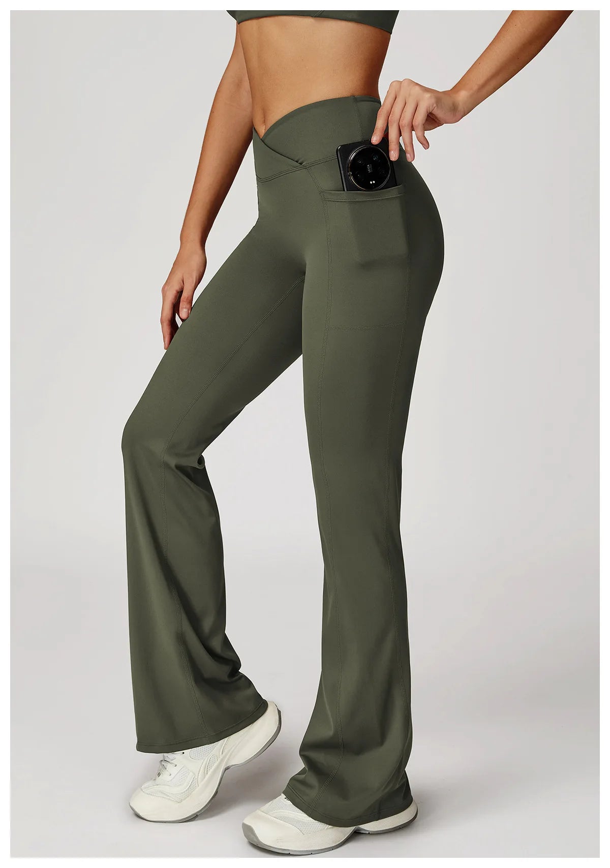 Women Flare Leggings Yoga Pants Bell-bottoms Yoga Trousers High Waist Fitness Pants Stretch Gym Casual Sports Wide Leg Pants