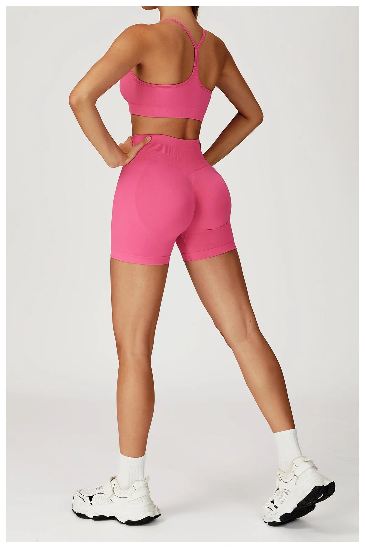 2PCS Seamless Yoga Set Gym Clothes Athletic Wear Women Fitness Set Tracksuits Sports Long Sleeved Gym Suit Leggings Sportswear