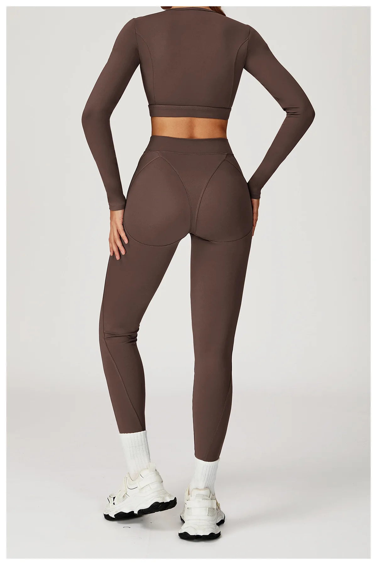 2PCS Yoga Set Gym Clothes Sportswear Yoga Suits For Women Outfits Fitness Set Tracksuits Sports Bra Gym Long Sleeved Leggings
