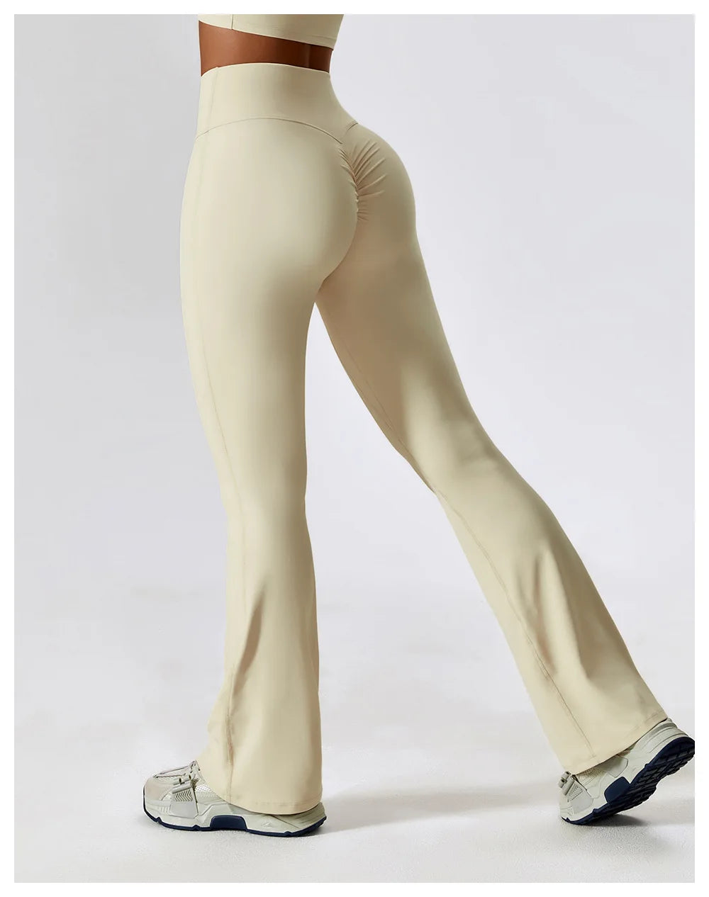 Yoga Bell-bottoms Tight Scrunch Butt Lifting Dance High Waist Tights Women Sport Pants Gym Running Breathable Fitness Leggings