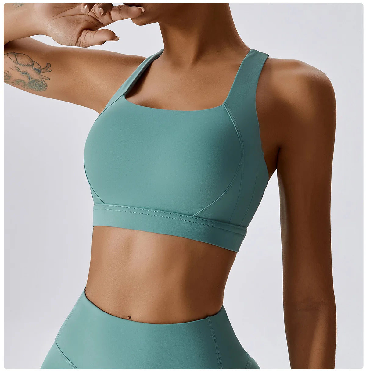 Breathable Sports Bra Shockproof Crop Anti-sweat Fitness Top Women Yoga Bra Push Up Sport Gym Running Workout Top Soft Underwear