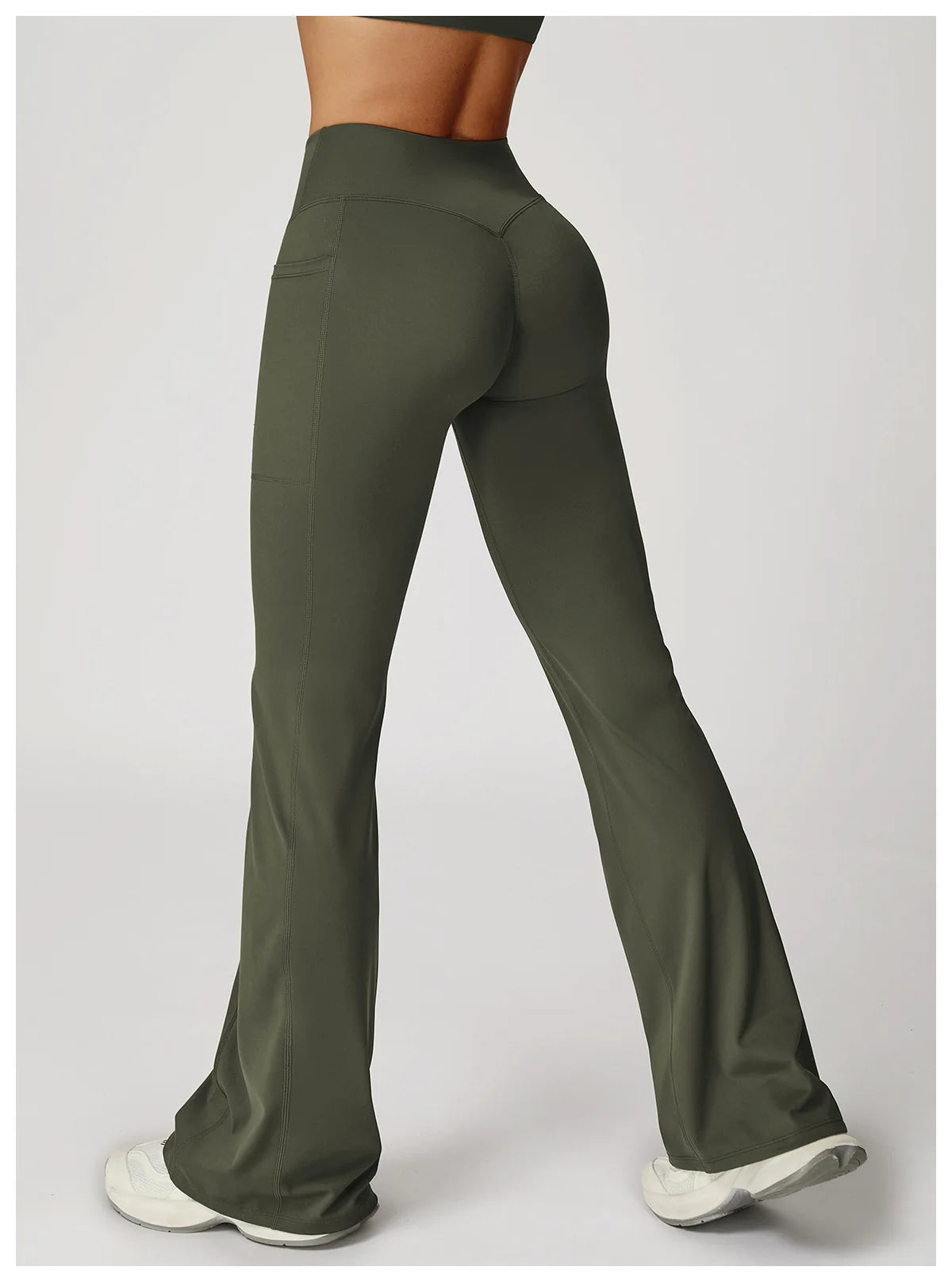 Women Flare Leggings Yoga Pants Bell-bottoms Yoga Trousers High Waist Fitness Pants Stretch Gym Casual Sports Wide Leg Pants