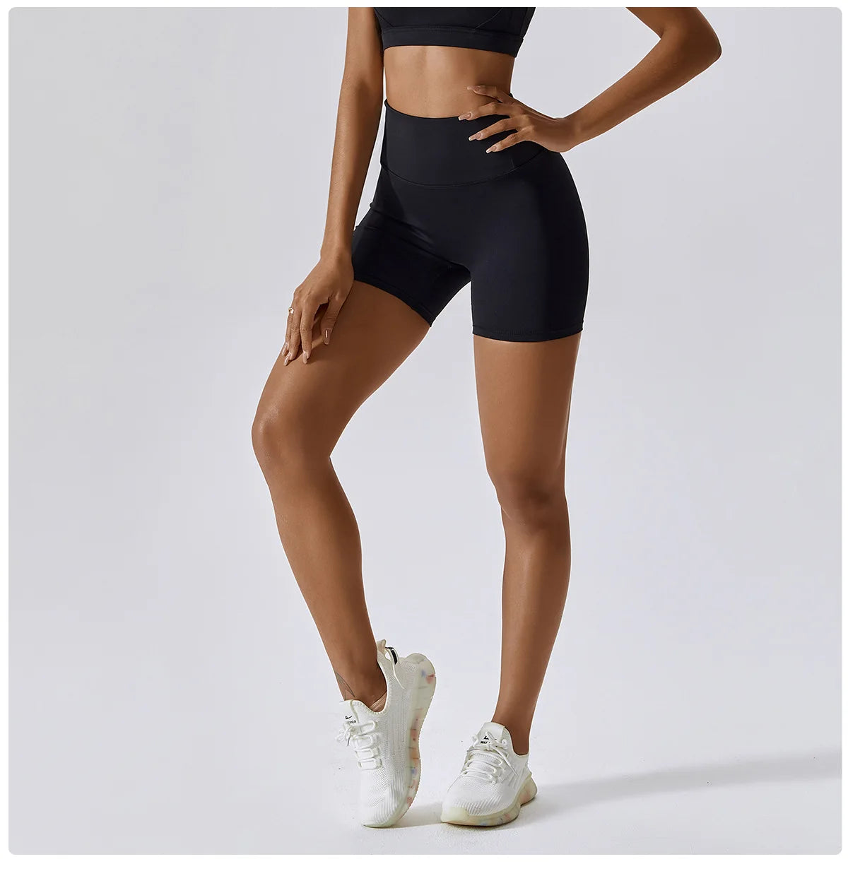Women's Sports Yoga Shorts High Waist Hip Lift Fitness Running Cycling Quick Dry Breathable Yoga Women's Impact Yoga Shorts