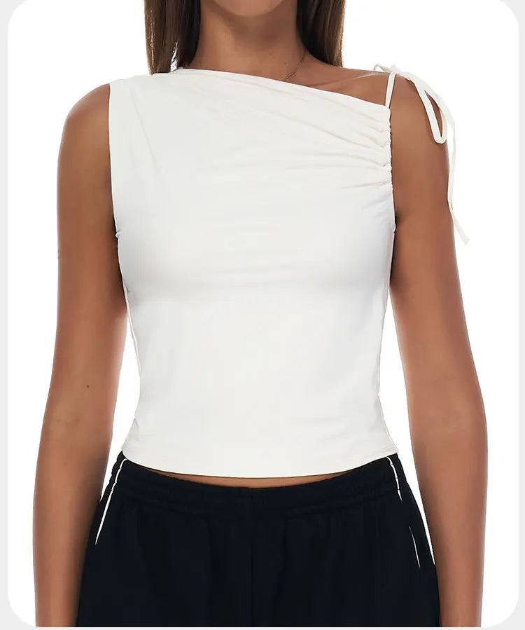 Sexy Shoulder Sports Shirt Vest Loose Breathable Quick Drying Top Gym Running Fitness Yoga Clothing Lightweight Tops For Women