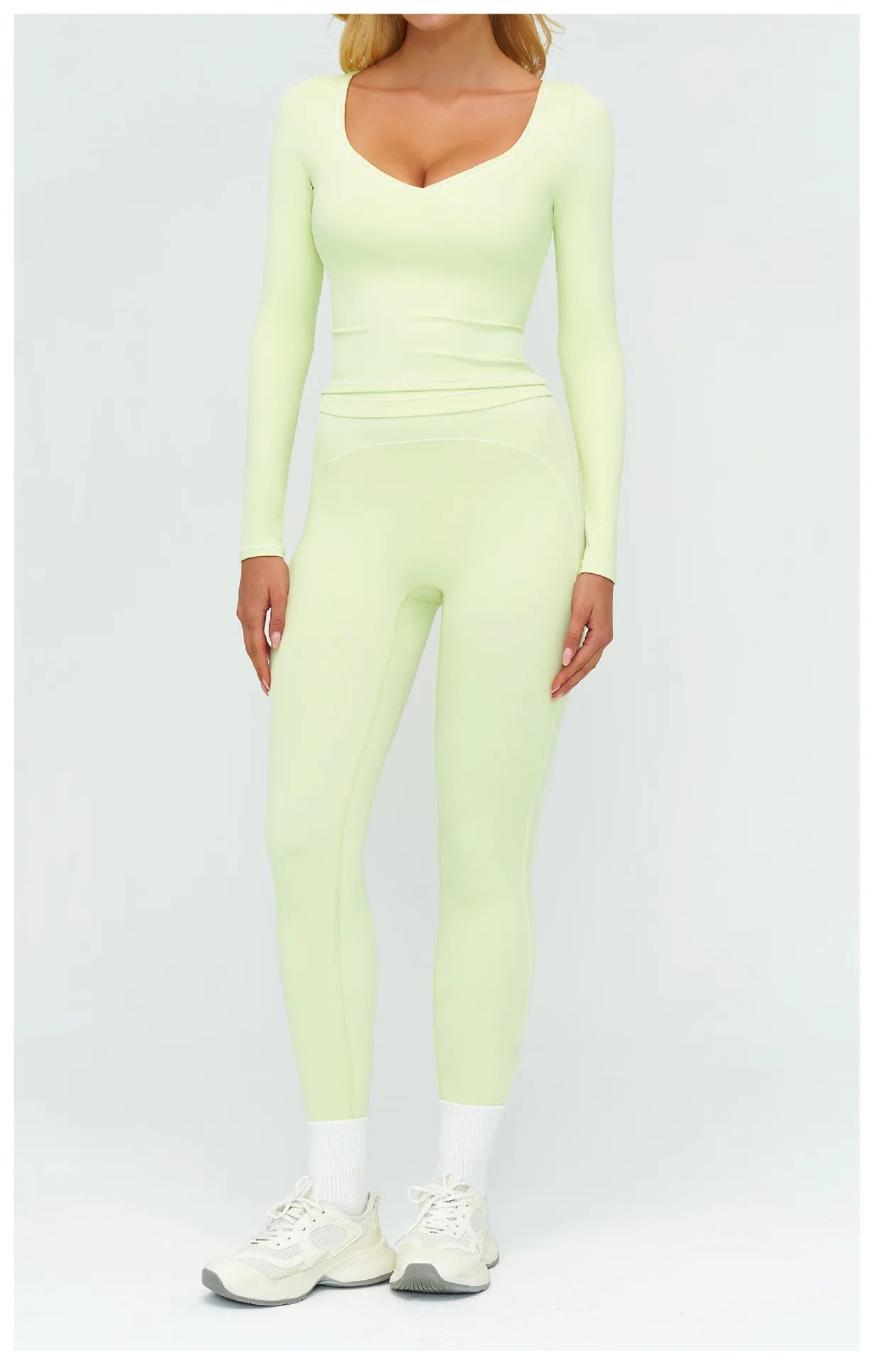 Yoga Shirts Women's Yoga Long Sleeve Fitness Long Sleeve Running Gym Clothes Workout Dry Fit Breathable High Elastic Sports Top