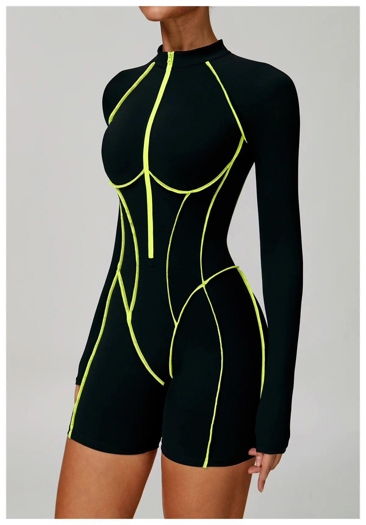 Zipper Rompers Women's Gym Jumpsuit Fitness Suit Short Sets Sports Overalls for Woman Tracksuit Yoga Clothing Workout Sportswear