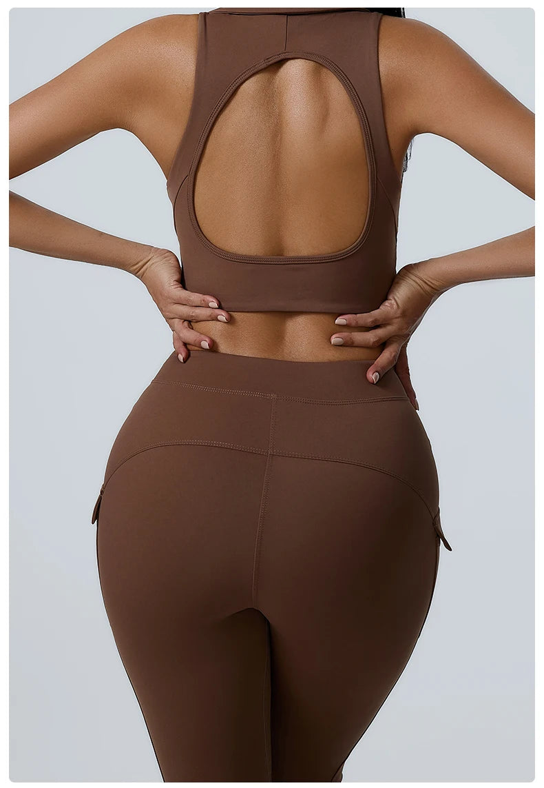 Women Sports Underwear Collar Yoga Top Vest High Shockproof Quick-drying Yoga Bra Gym Workout Bra Running Sexy Fitness Bra