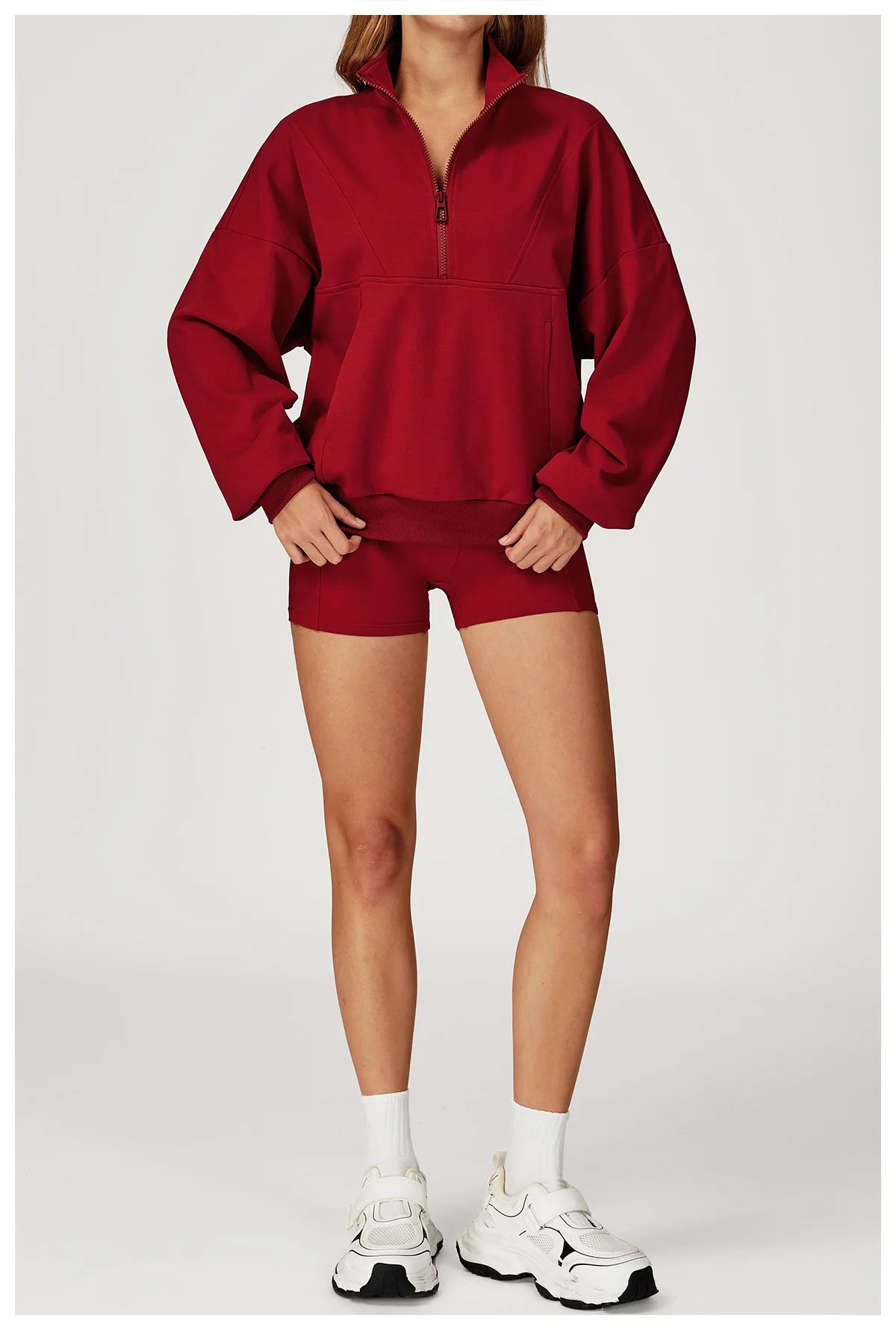 Winter Casual Hoodie Zipper Long Sleeved Women's Top Windproof and Warm Loose Hoodie Women's Outdoor Running Sportswear