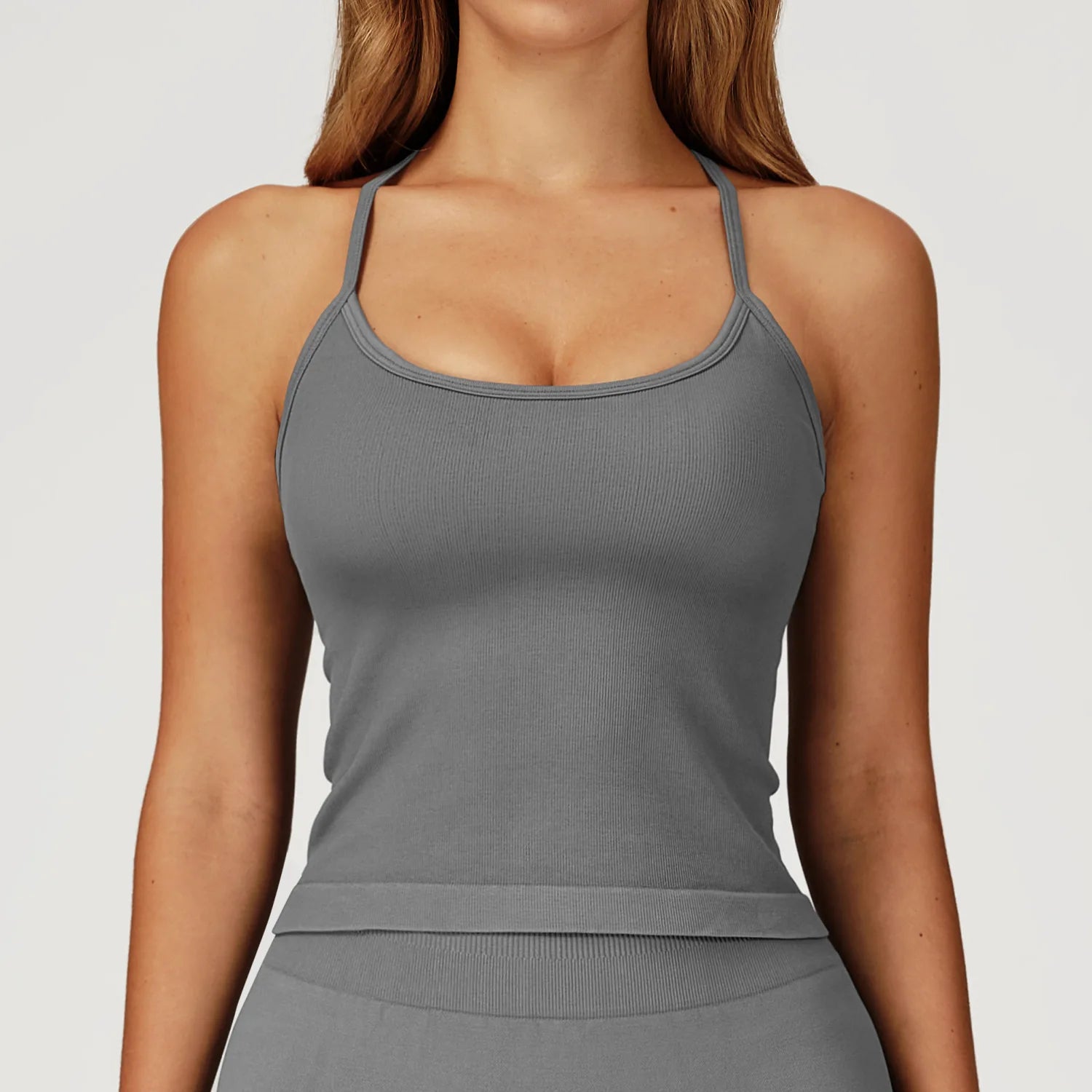 Seamless Fitness Bra Women Cross Back Yoga Sports Bra Breathable Shock Proof Gym Workout Push Up Top Yoga Running Sports Vest