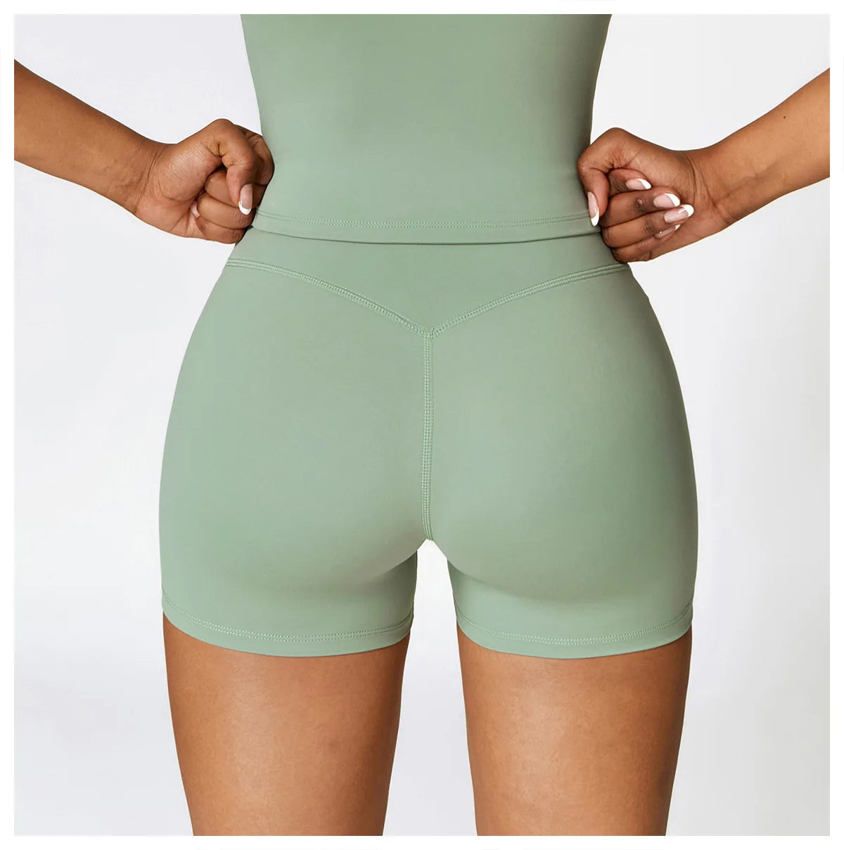 Women Yoga Shorts Fitness Shorts Running Cycling Shorts Breathable Sports Leggings High Waist Summer Workout Gym Push Up Shorts
