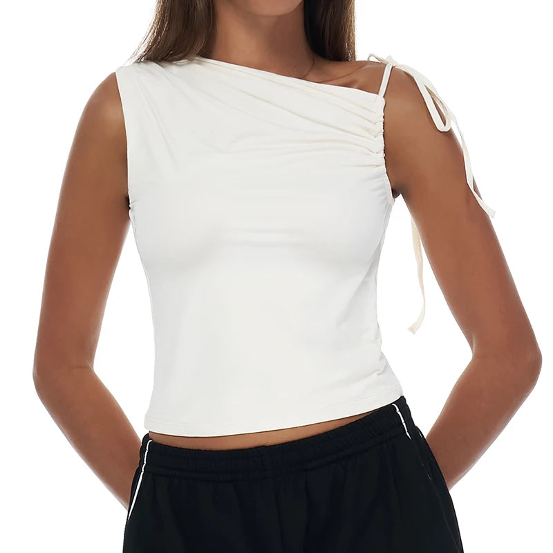 Sexy Shoulder Sports Shirt Vest Loose Breathable Quick Drying Top Gym Running Fitness Yoga Clothing Lightweight Tops For Women