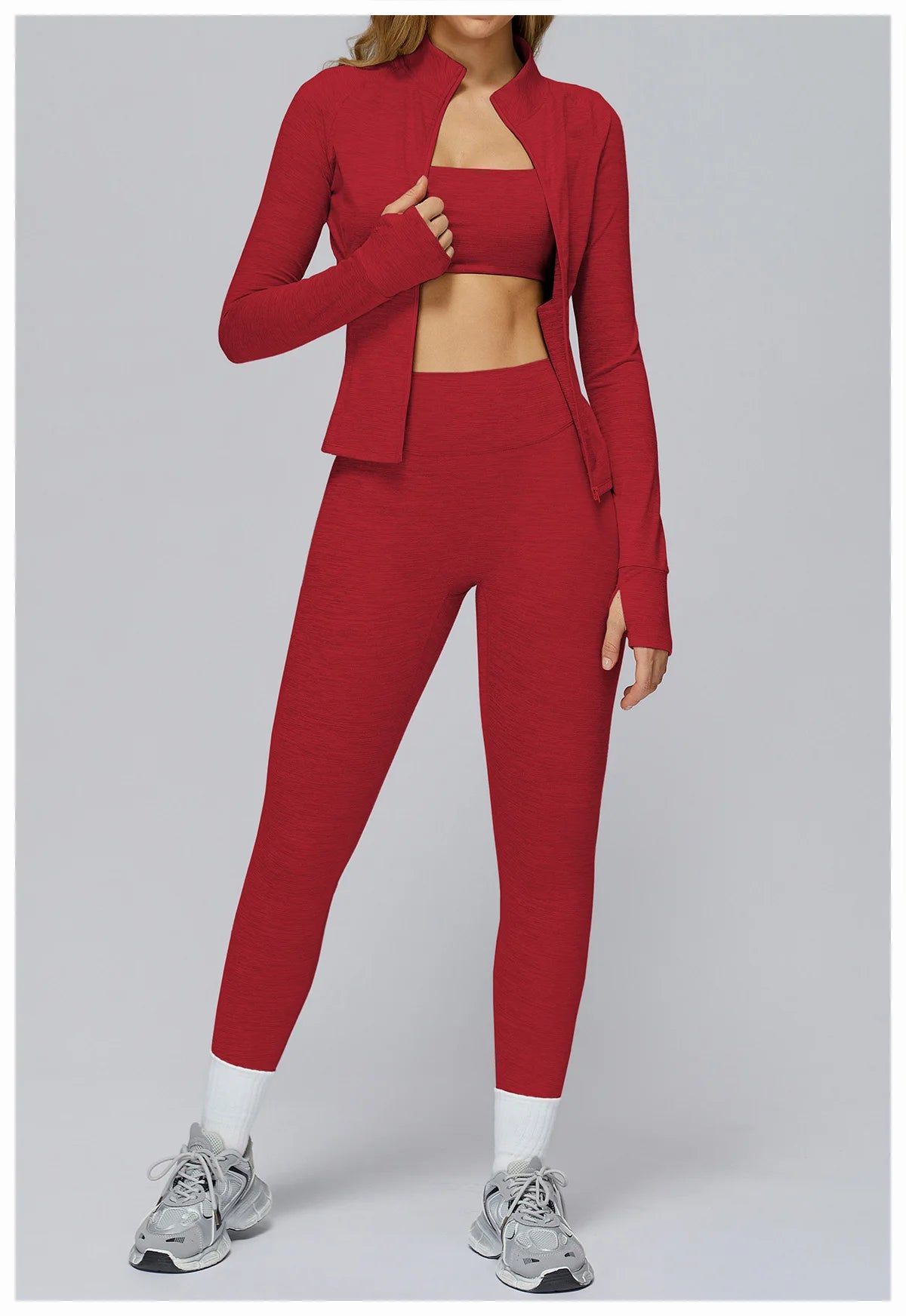 Zip Fitness Clothes Women Long Sleeve Sports Jacket Gym Clothes Woman Yoga Shirt Quick Dry Top Sunscreen Sportswear Yoga Clothes