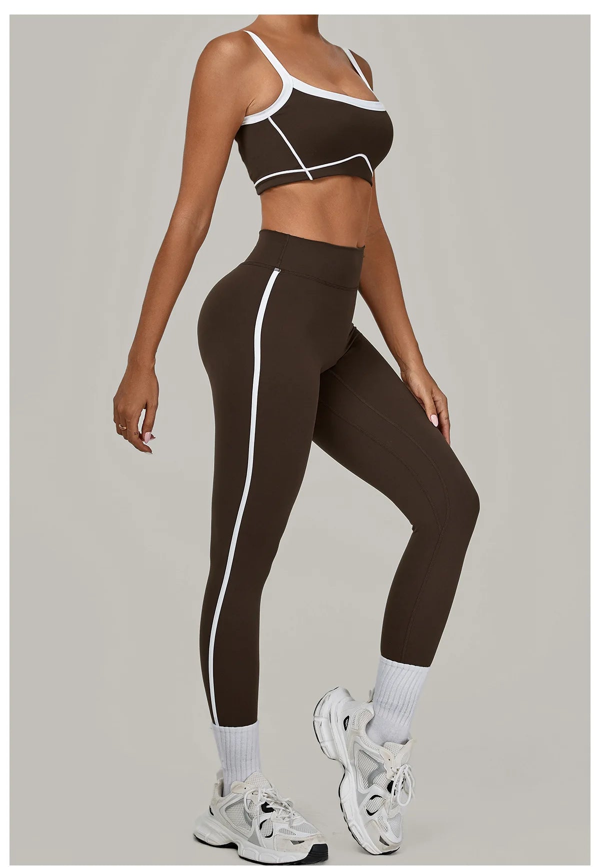 2PCS Yoga Suit Women Tracksuit Sports Bra High Waist Leggings Sports Outfit Gym Set Fitness Workout Clothes Running Sportswear