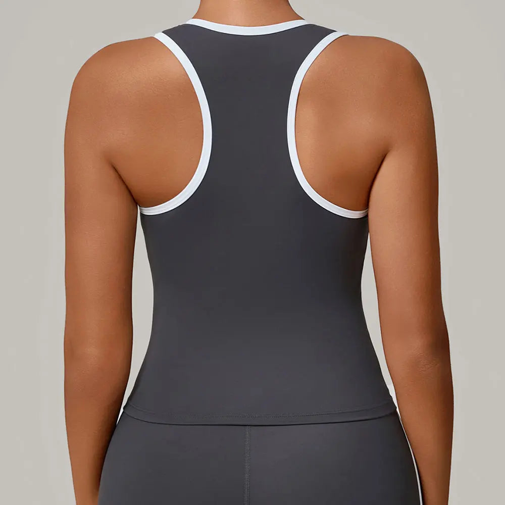 Women's Impact Strappy Top Sports Underwear Yoga Vest Fitness Tank Top Gym Beautiful Open Back Bra Running Workout Halter Bra