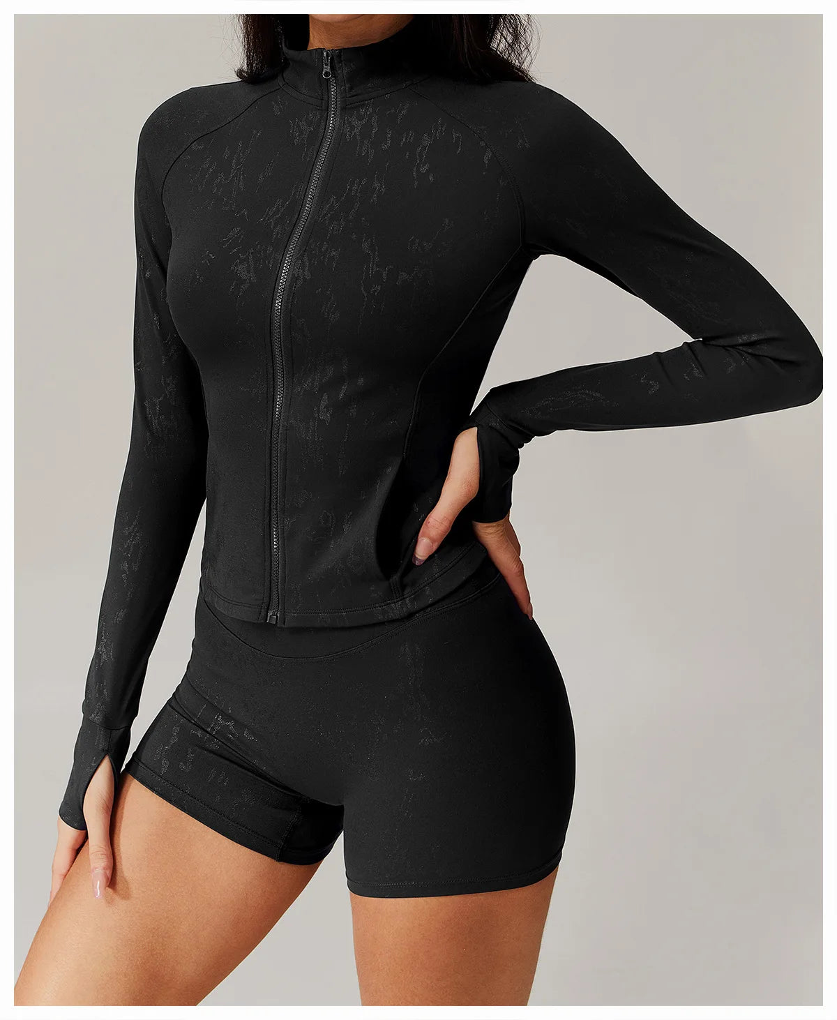 Zipper Jacket Women Yoga T-shirts Crop Tops Solid Sports Top Long Sleeve Running Shirts Sexy Quick Dry Fitness Gym Sport Wear