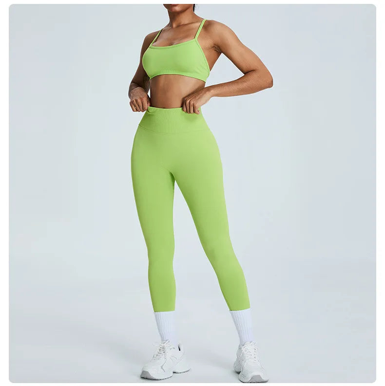 Seamless Fitness Women's Sport Leggings High Waist Elastic Solid Yoga Leggings Gym Jogging Quick Dry Push Up Slim Pants Female