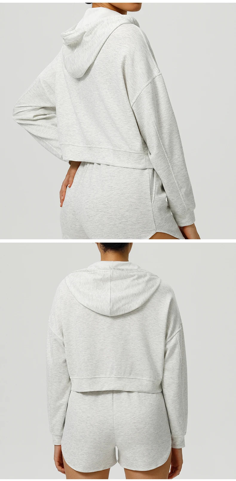 Autumn Loose Yoga Long Sleeved Hoodie Women's Hooded Sports Jacket Running Yoga Jacket Long Sleeved Jacket