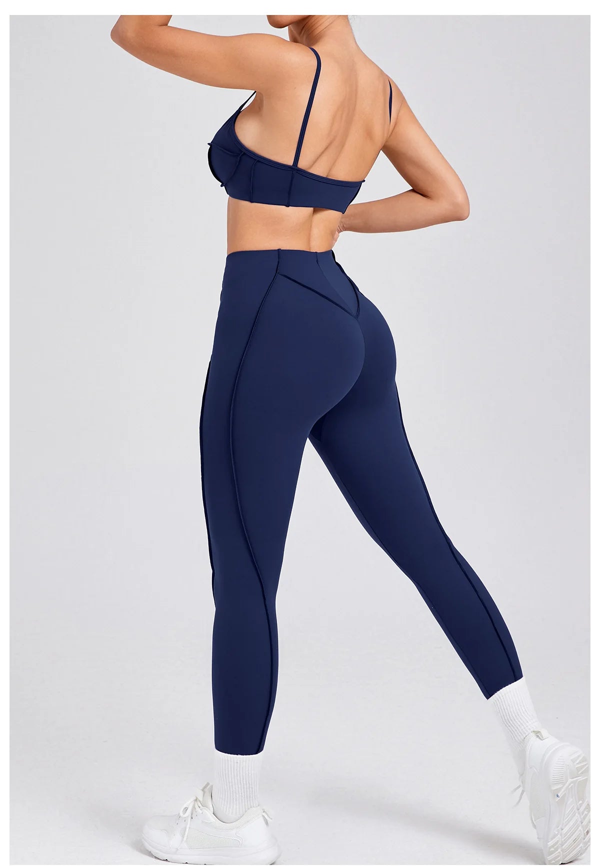 Women's Tracksuit 2 Pieces Seamless Yoga Set Workout Push Up Sportswear Gym Clothing High Waist Leggings Fitness Sports Suits