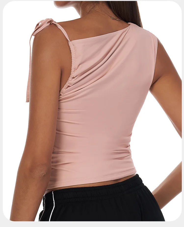 Sexy Shoulder Sports Shirt Vest Loose Breathable Quick Drying Top Gym Running Fitness Yoga Clothing Lightweight Tops For Women