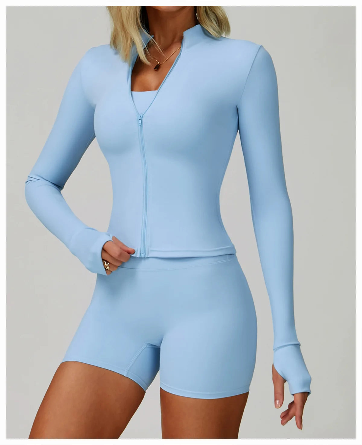 Zipper Yoga Shirts For Women Jacket Long Sleeve Fitness Running Gym Clothes Workout Dry Fit Breathable High Elastic Sports Top