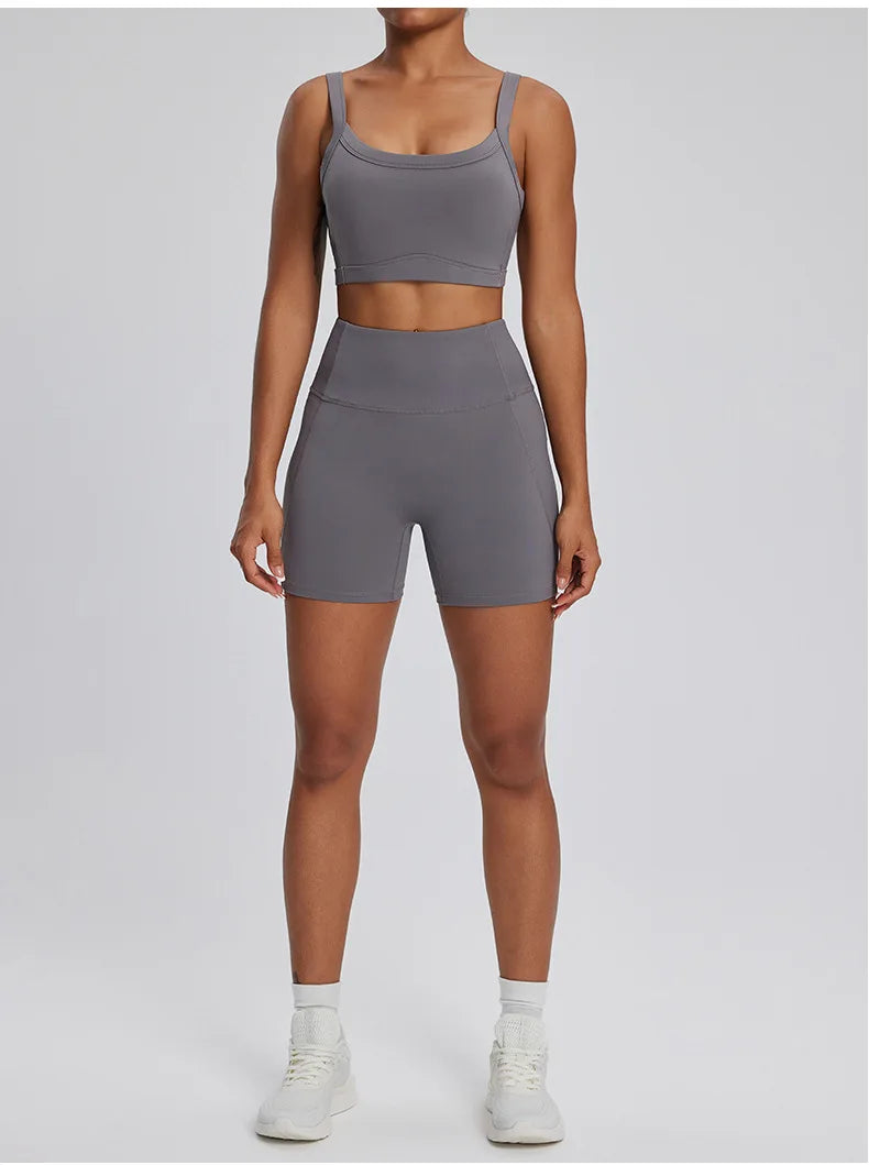 2PCS Yoga Suit Gym Set Women Clothes Running Tracksuit Workout Long Sleeve High Waist Bell-bottoms Sports Shirt Yoga Clothing