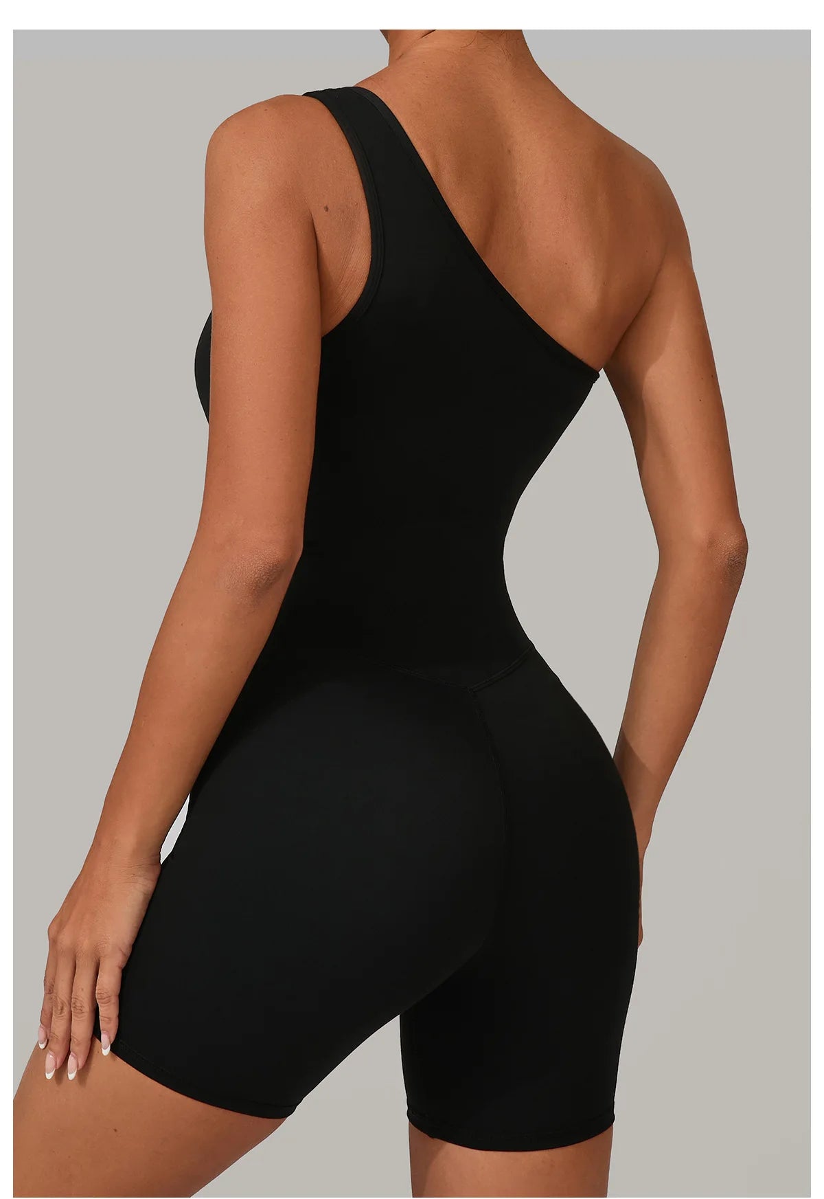 One Shoulder Jumpsuit Women's Fitness Suit Short Sets Sports Overalls for Woman Tracksuit Yoga Clothing Gym Workout Sportswear