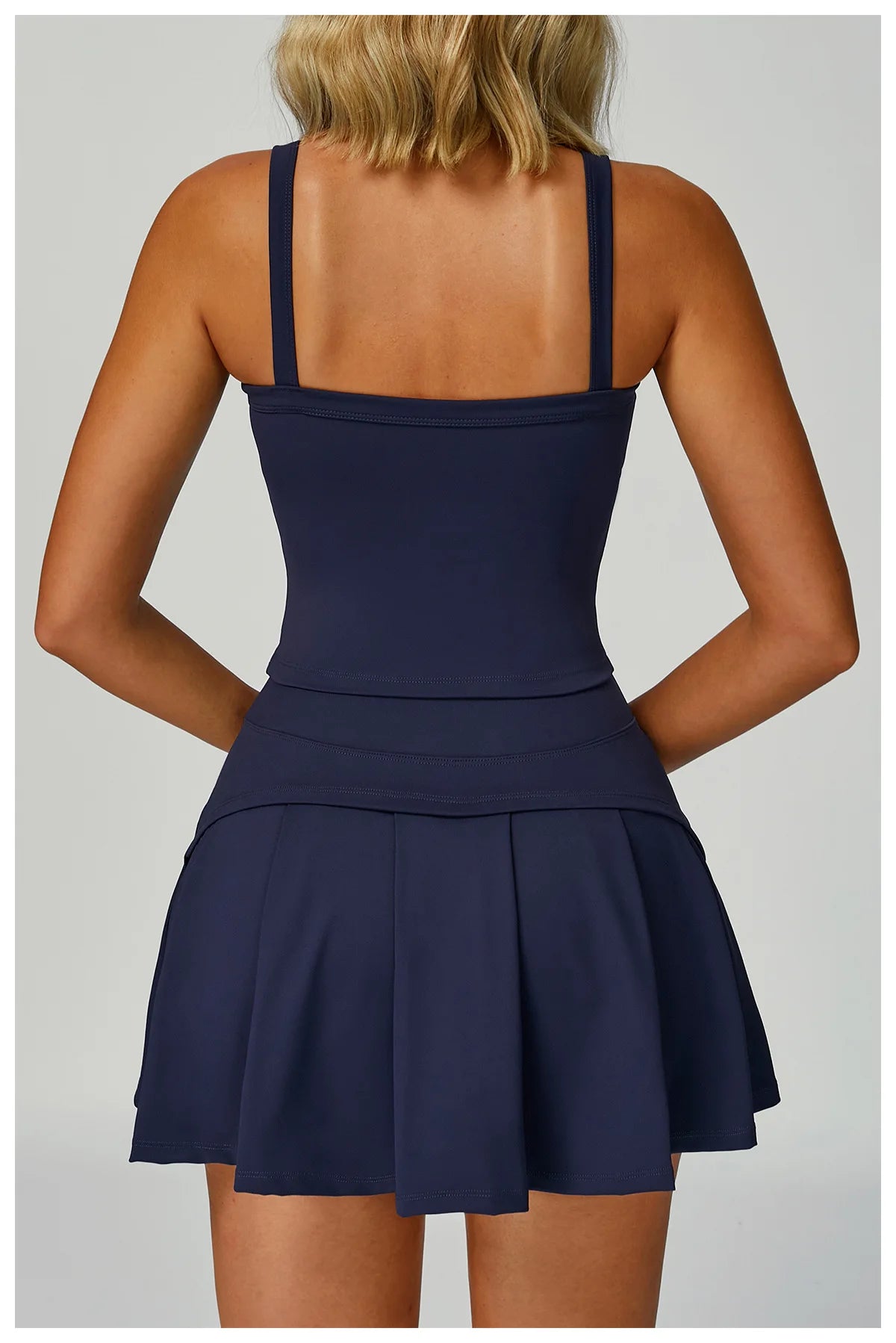 Yoga Set 2 Pieces Women's Tracksuit Sexy Sport Bra High Waist Sports Short Skirt Gym Fitness Sleeveless Workout Suit Sporstwear