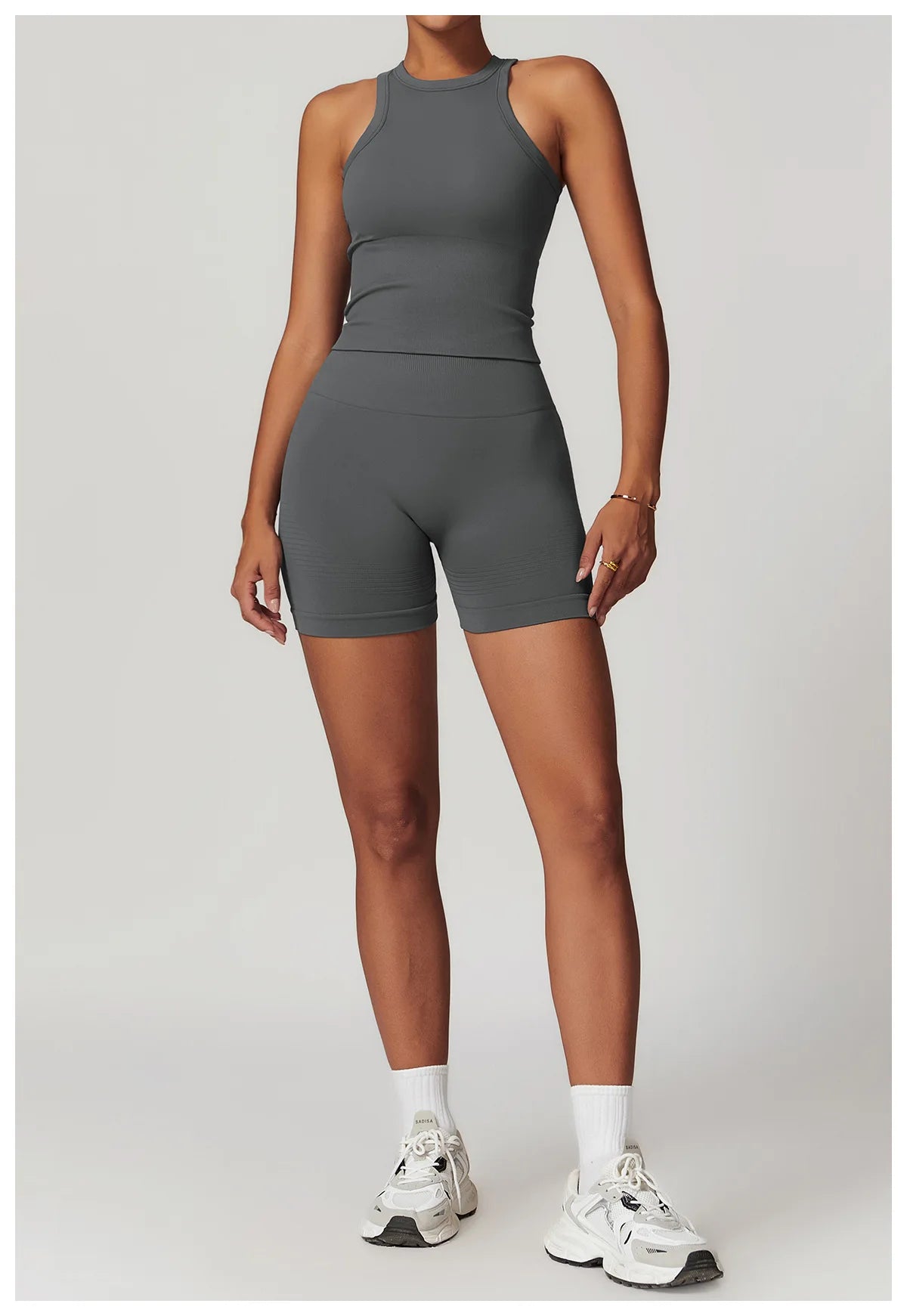 2PCS Seamless Women Tracksuit Yoga Set Workout Outfit Sportswear Gym Clothing Fitness Long Sleeve High Waist Legging Sports Suit