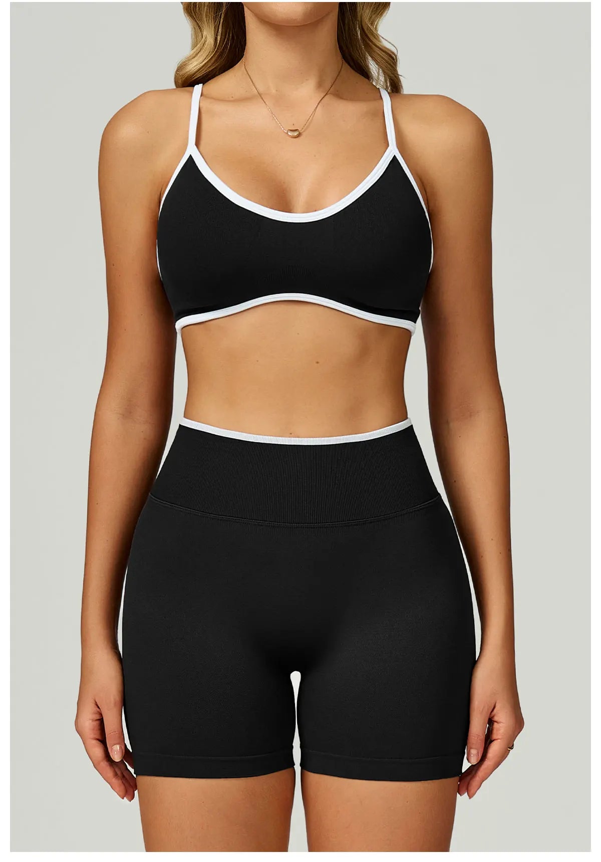 Women Seamless Halter Sports Bra High Support Push-up Open Back activewear Gym Tank Top Fitness Underwear Yoga Workout Brassiere