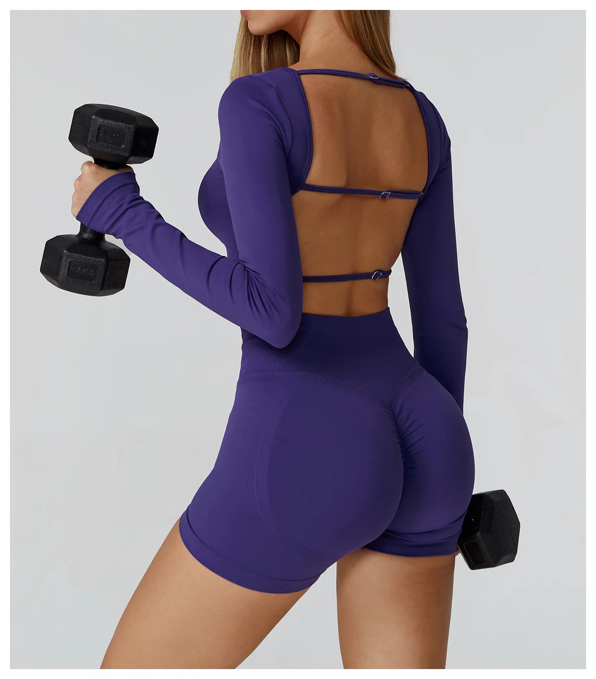 Seamless Casual Quick Dry Sportswear Women Square Neck Gym Top Women Fitness Sports Crop Top Female Long Sleeve Yoga Clothing