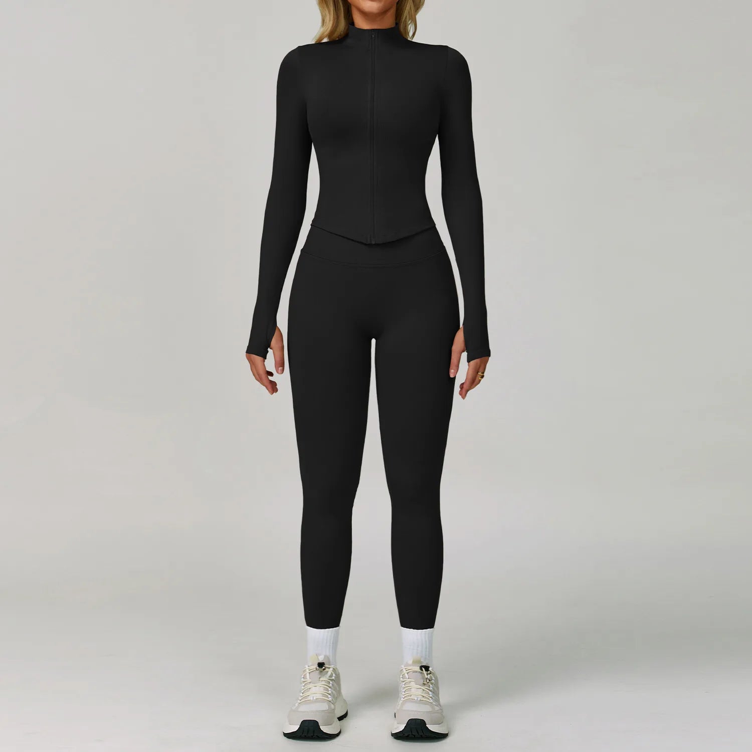 2/3PCS Yoga Suit Sports Set Women Tracksuit Gym Set Seamless Running Workout Set Push Up Long Sleeve Sports Jacket Yoga Clothing
