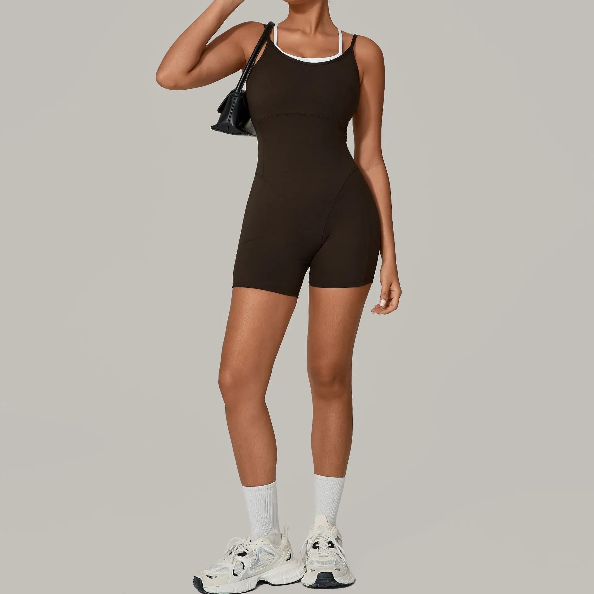Short Sports Jumpsuit Sleeveless Gym Set Women Tracksuit Yoga Clothes Rompers Workout One-piece Suit Female Outdoor Bodysuits