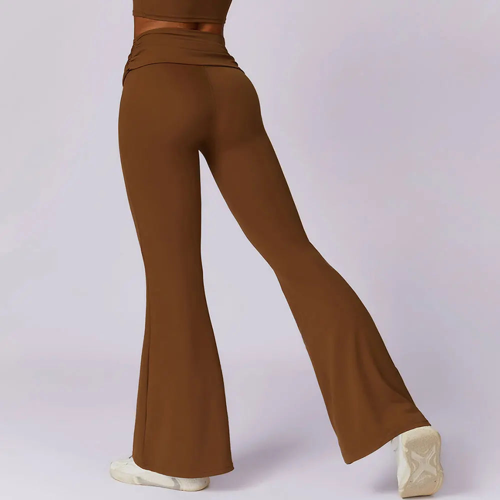 Workout Flare Leggings Yoga Pants Women High Waist Wide Leg Pant Women Gym Fitness Sports Black Flared Pant Latin Dance Trousers