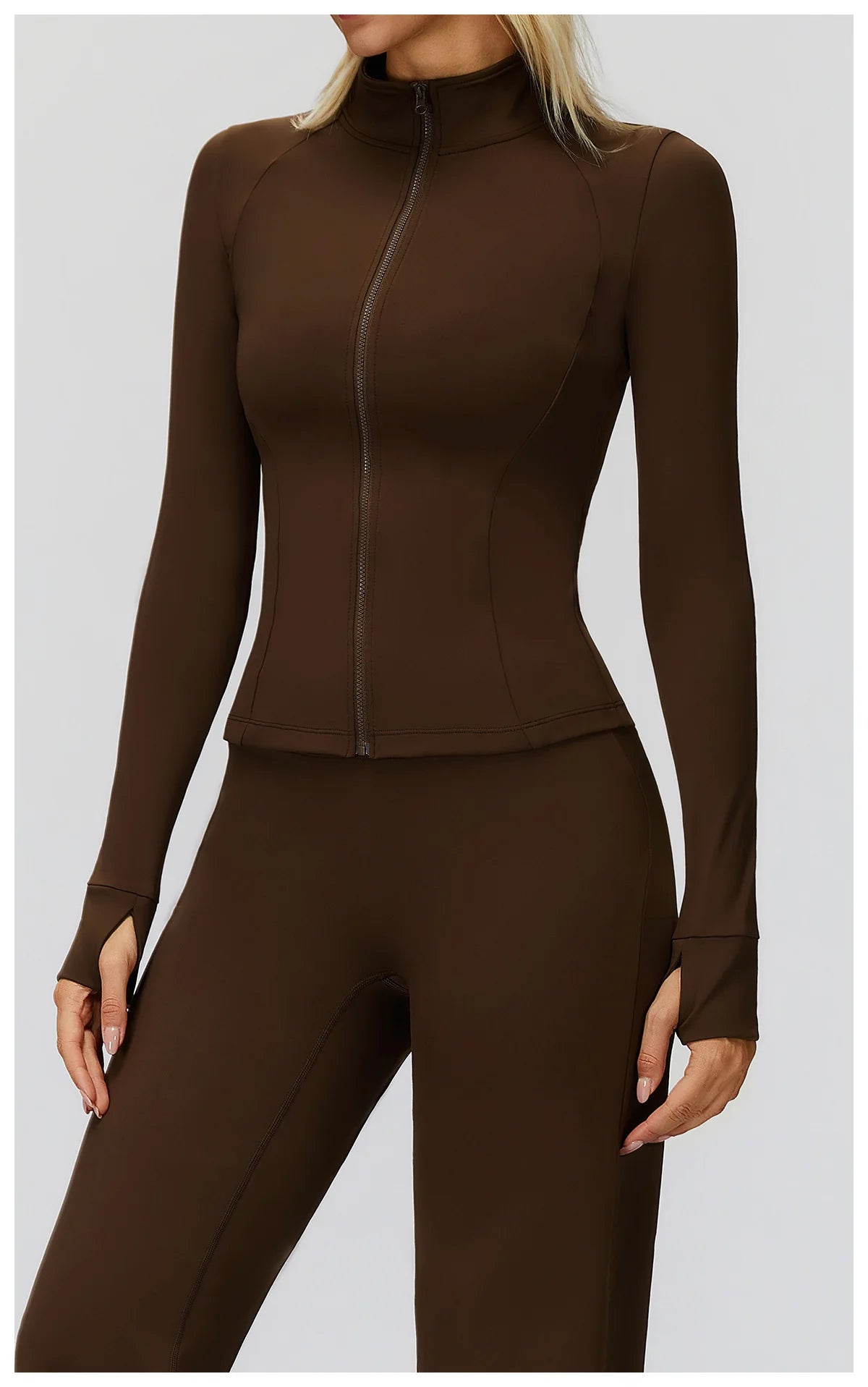 Zipper Long Sleeve Women Crop Tops Jacket Yoga T-shirts Solid Sports Top Running Shirts Sexy Quick Dry Fitness Gym Sport Wear