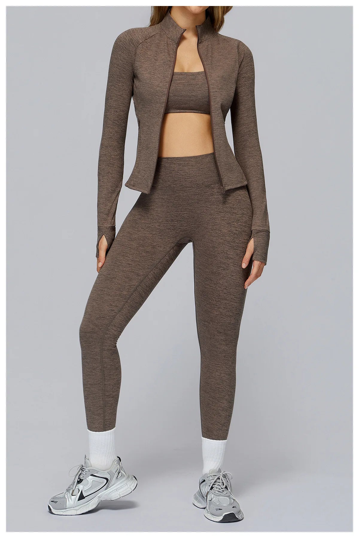 Yoga Suit 2/3PCS Sports Set Gym Set Women Tracksuit Running Workout Clothes Long Sleeve Sports Bra Athletic Wear Yoga Clothing