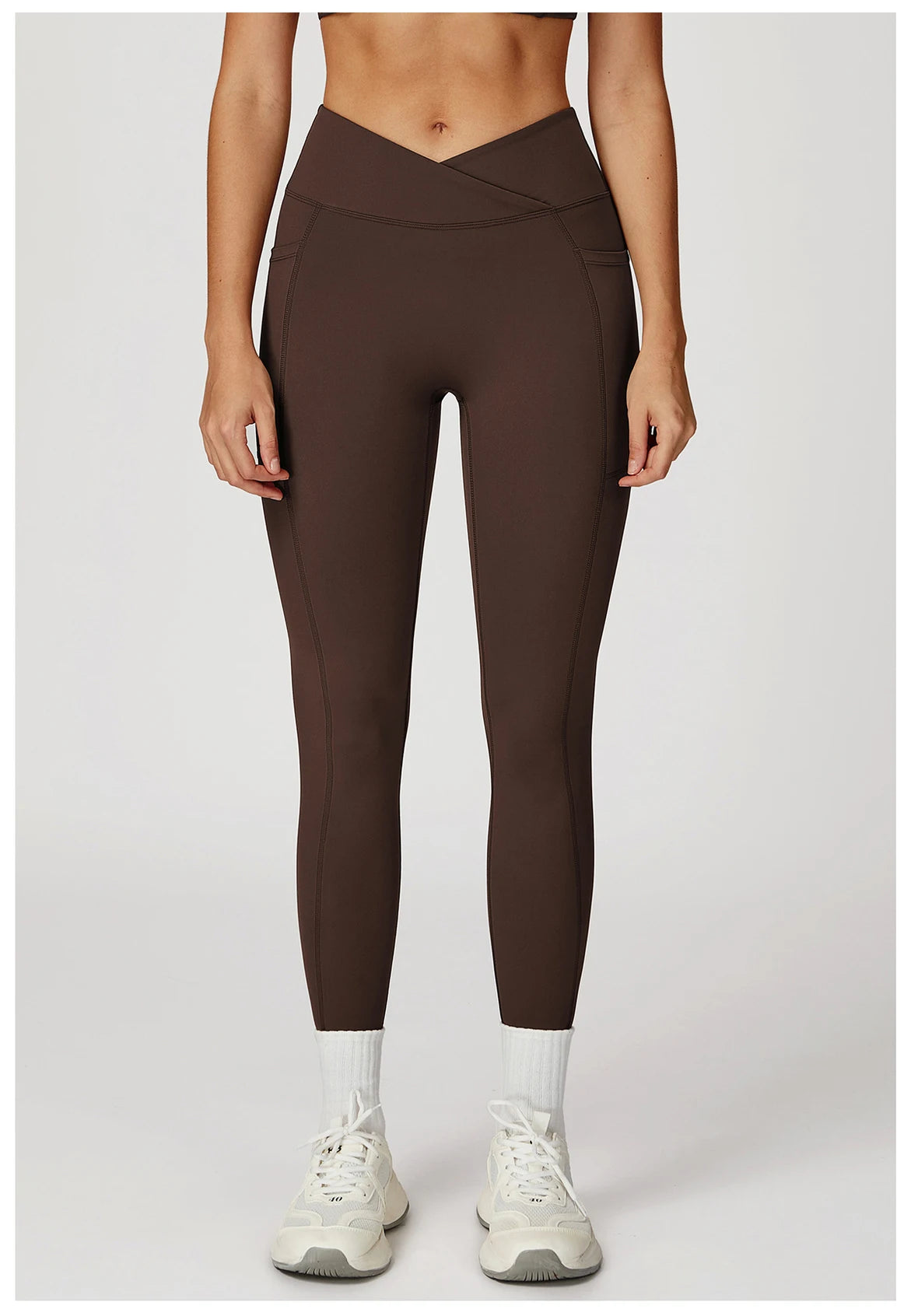 Yoga Pants Cross Waist Head Gym Leggings Women Sexy High Waist Booty Lifting Leggings Pants Women Sports Clothing Fitness Wear