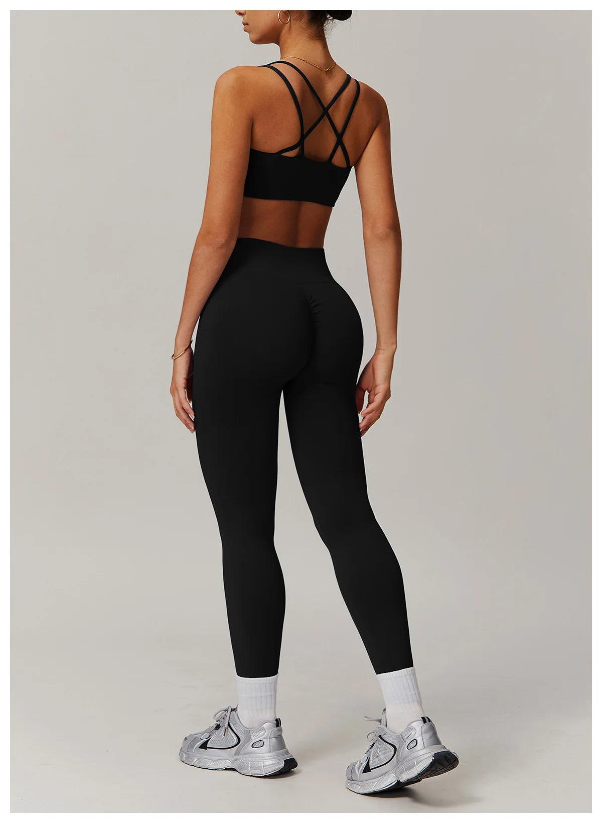 Women Yoga Suit 2PCS Sports Set Quick-Drying Gym Set Women Tracksuit Running Bra Workout Long Sleeve Sports Shirt Yoga Clothing