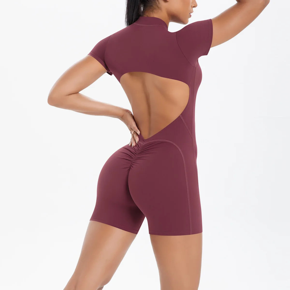Gym Set Women Yoga Suit Sportswear Women Tracksuit Sports Jumpsuit Fitness Rompers Short Sleeves Push Up Set Workout Bodysuits