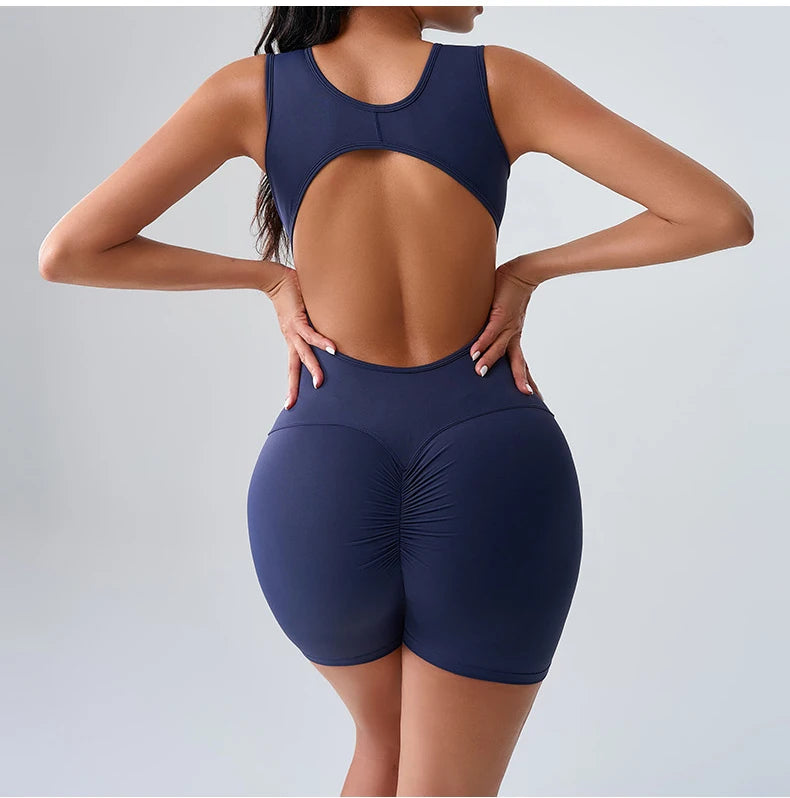 Women Rompers Tummy Control Butt Lifting Sports Shapewer Fitness Sports Bodysuit Yoga Suit Women's Gym PushUp Workout Clothes