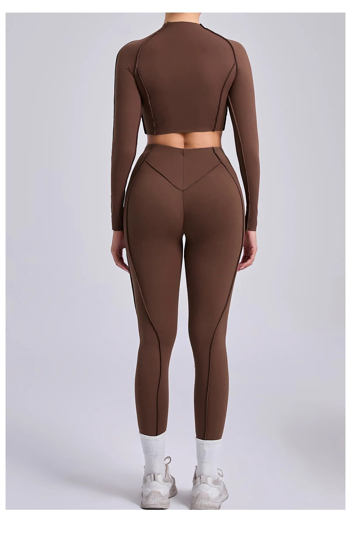 Yoga Set 2 Pieces Gym Clothes Sportswear Yoga Suits For Women Fitness Set Workout Tracksuits Sports Long Sleeved Gym Leggings
