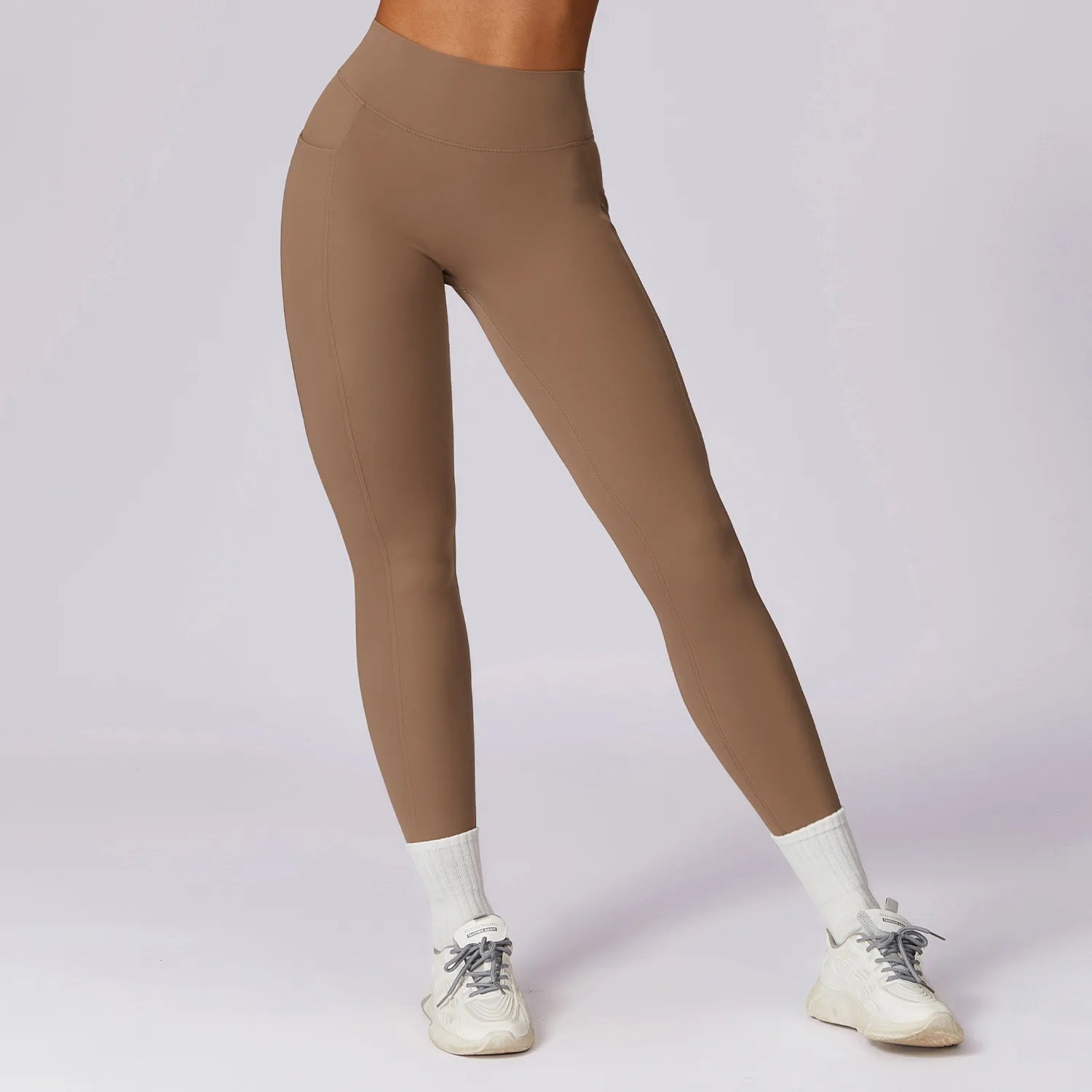 V-shaped Back Leggings Fitness Women Sport Leggings High Waist Elastic Solid Yoga Pants Gym Jogging Push Up Slim Pants Female