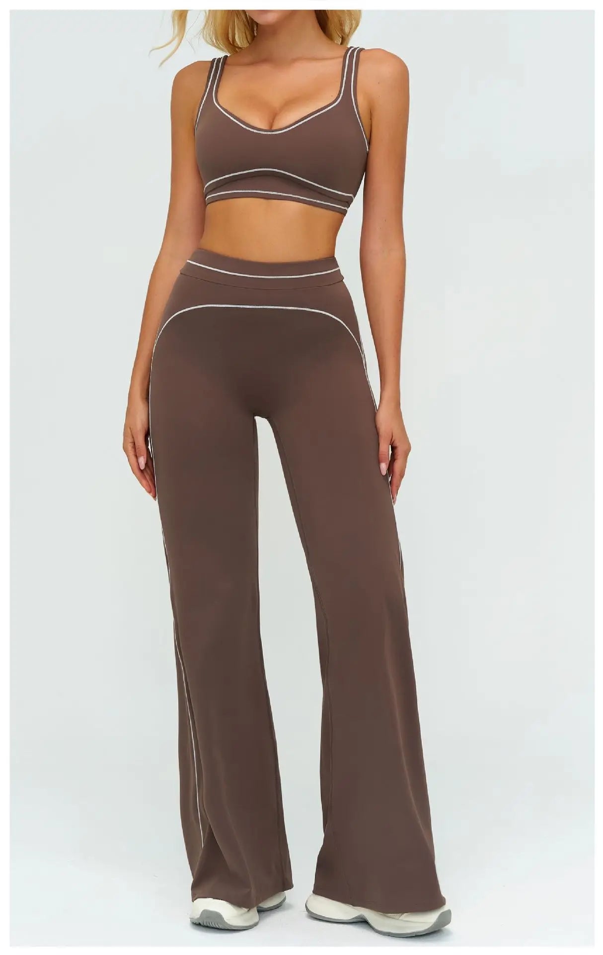 Women's Tracksuit Yoga Set 2PCS Sport Suit Gym Wear Workout Clothes Gym Outfits High Waist Legging Fitness Bra Set Sports Suits