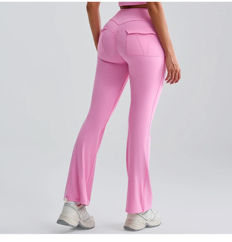 Sports Leggings Women Flares Leggings High Waist Tights Scrunch Butt Yoga Flares Pants Push Up Gym Leggings Women Yoga Clothes