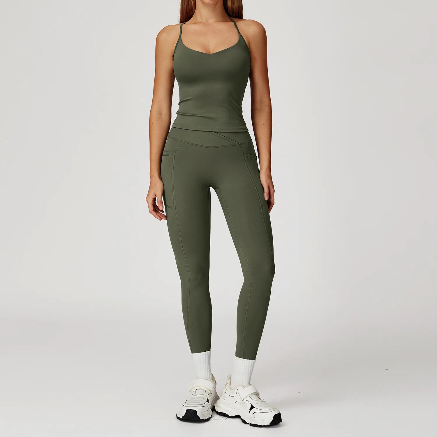 Women Tracksuit Yoga Set 2PCS Gym Workout Clothes for Female Push Up Bra High Waist Leggings Sexy Fitness Sportswear Sports Suit