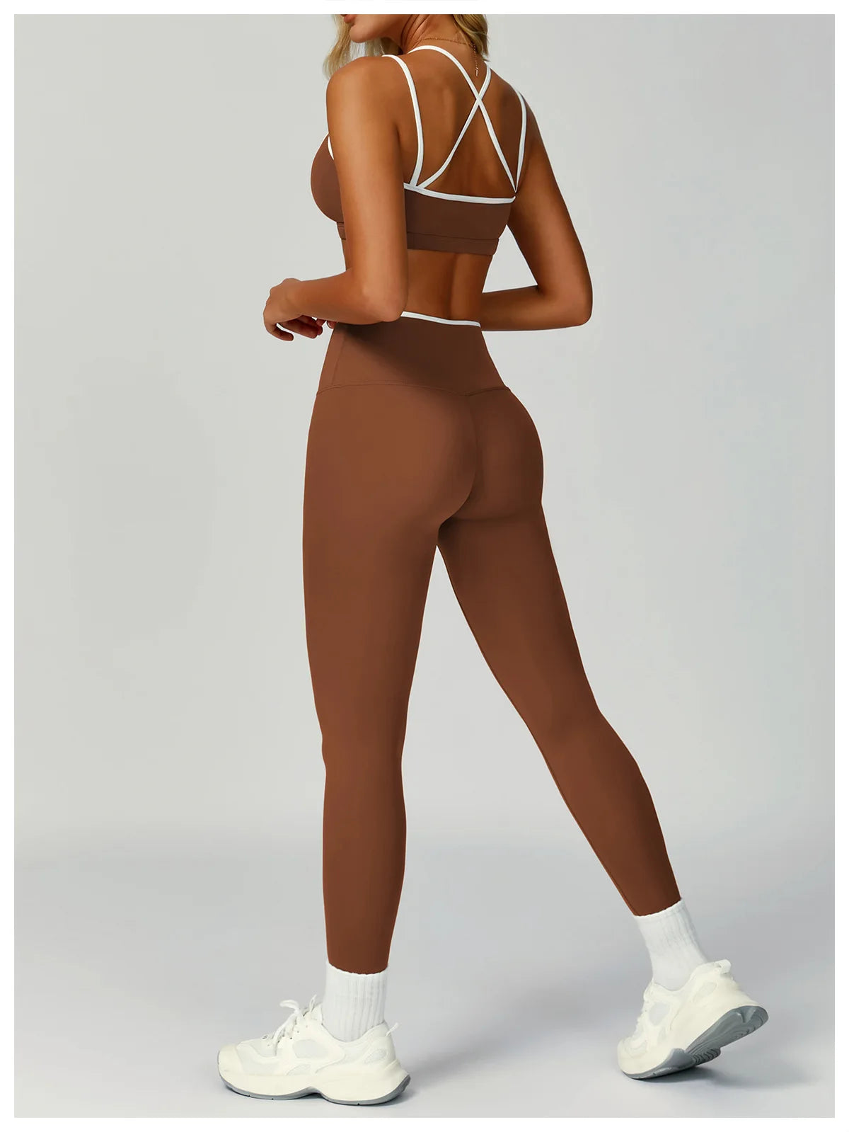 Gym Tracksuit Yoga Set 2 Pieces Workout Outfits Fitness Sportswear High Waist Leggings Sports Bra Athletic Wear Women Clothes