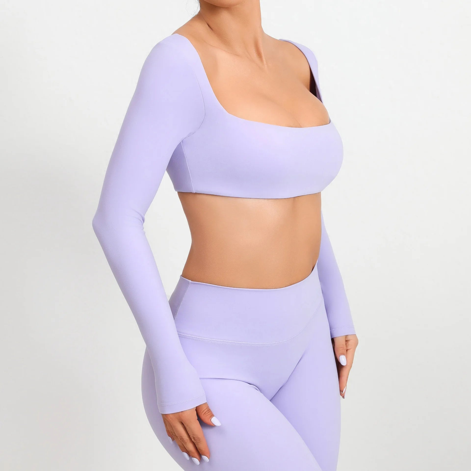 New Sport Shirt Women Clothes Sportswear Long Sleeve T-shirt for Fitness Yoga Wear Ladies Crop Top Gym Workout Top with Cups