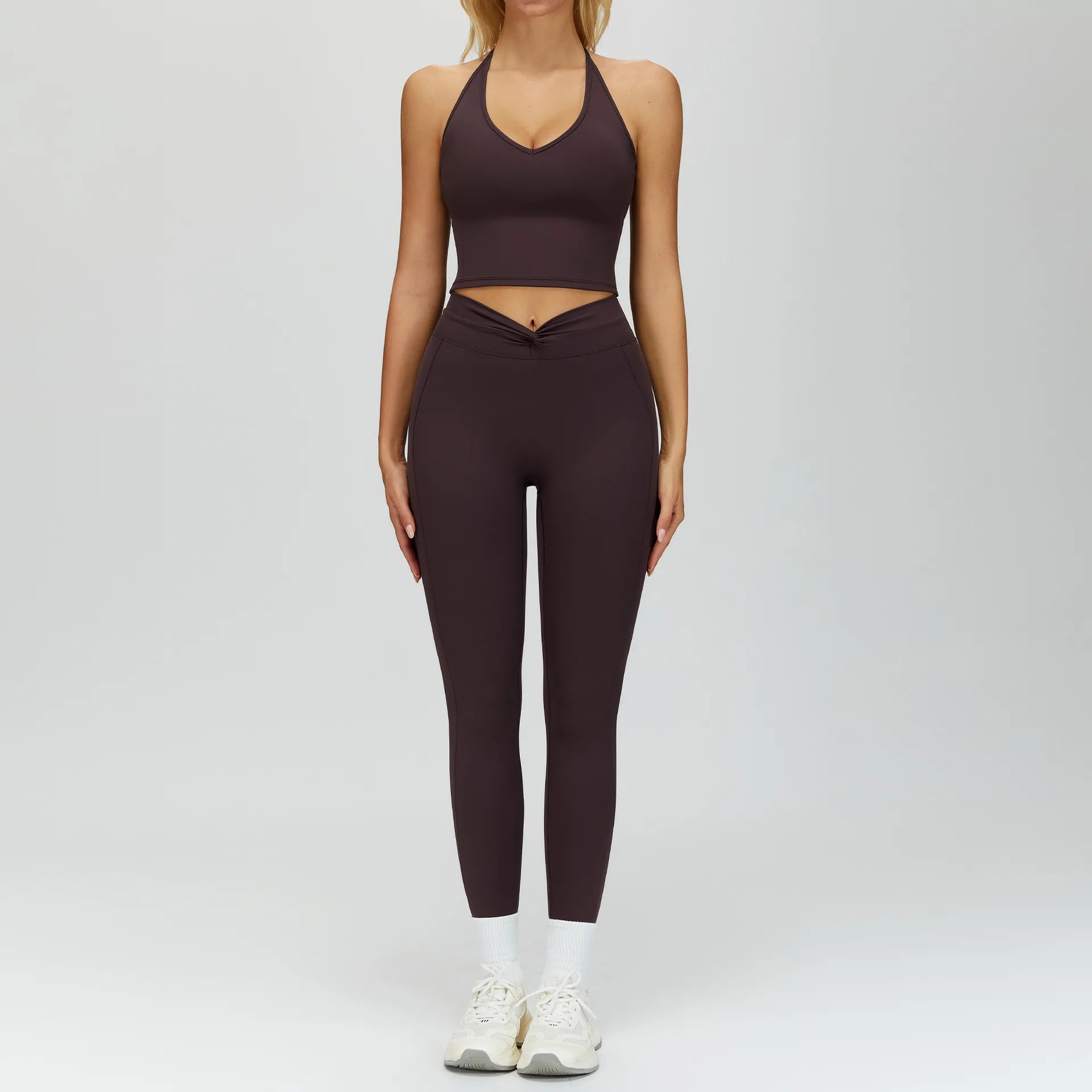 2PCS Yoga Clothes Women's Tracksuit Athletic Wear Fitness Suit Gym Outfits T-shirt Workout Sets Push Up Sports Bra Leggings Suit