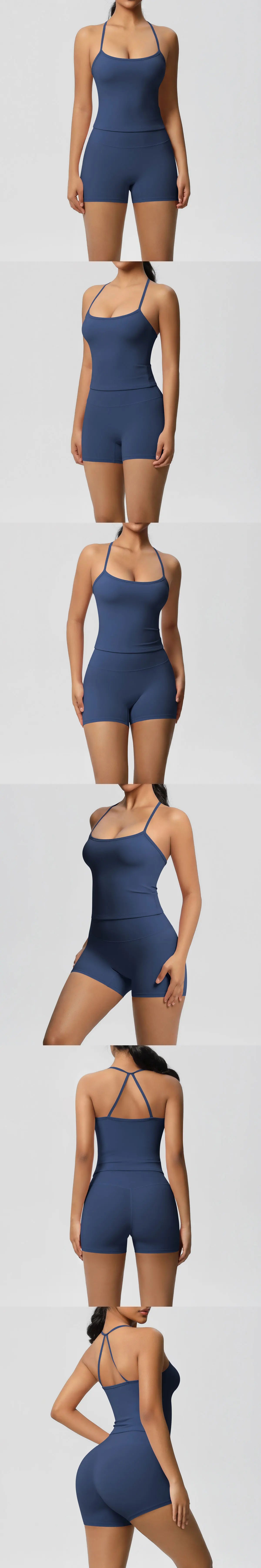 Yoga Sport Set Women Seamless Crop Top Bra Shorts Yoga Set Comfort Elastic Sportsuit Workout Outfit Fitness Gym Clothes