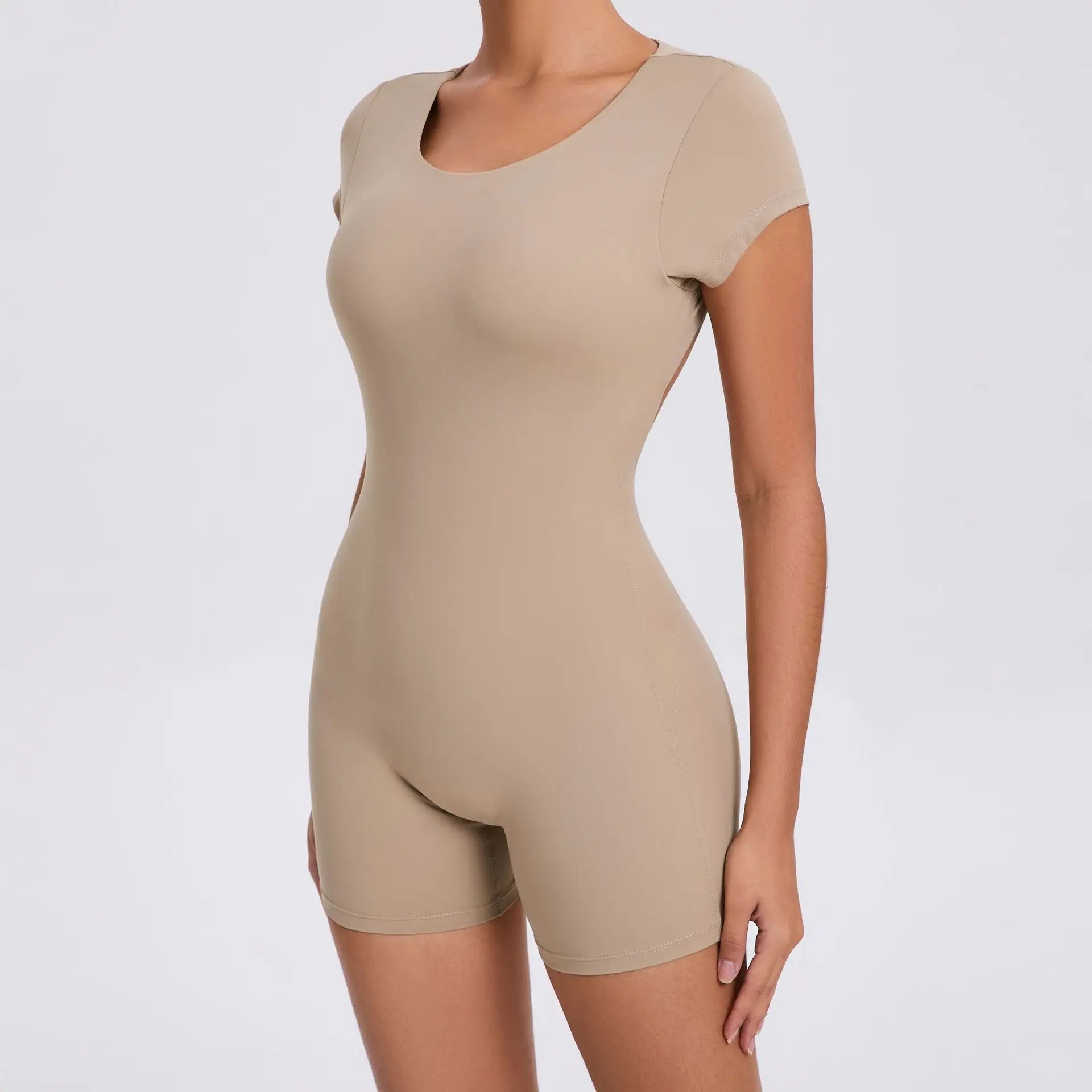 Jumpsuit Yoga Set Women Workout Set One Piece Sports Suit Short Sleeve Gym Clothes Push Up Fitness Set Bodysuit Sportswear