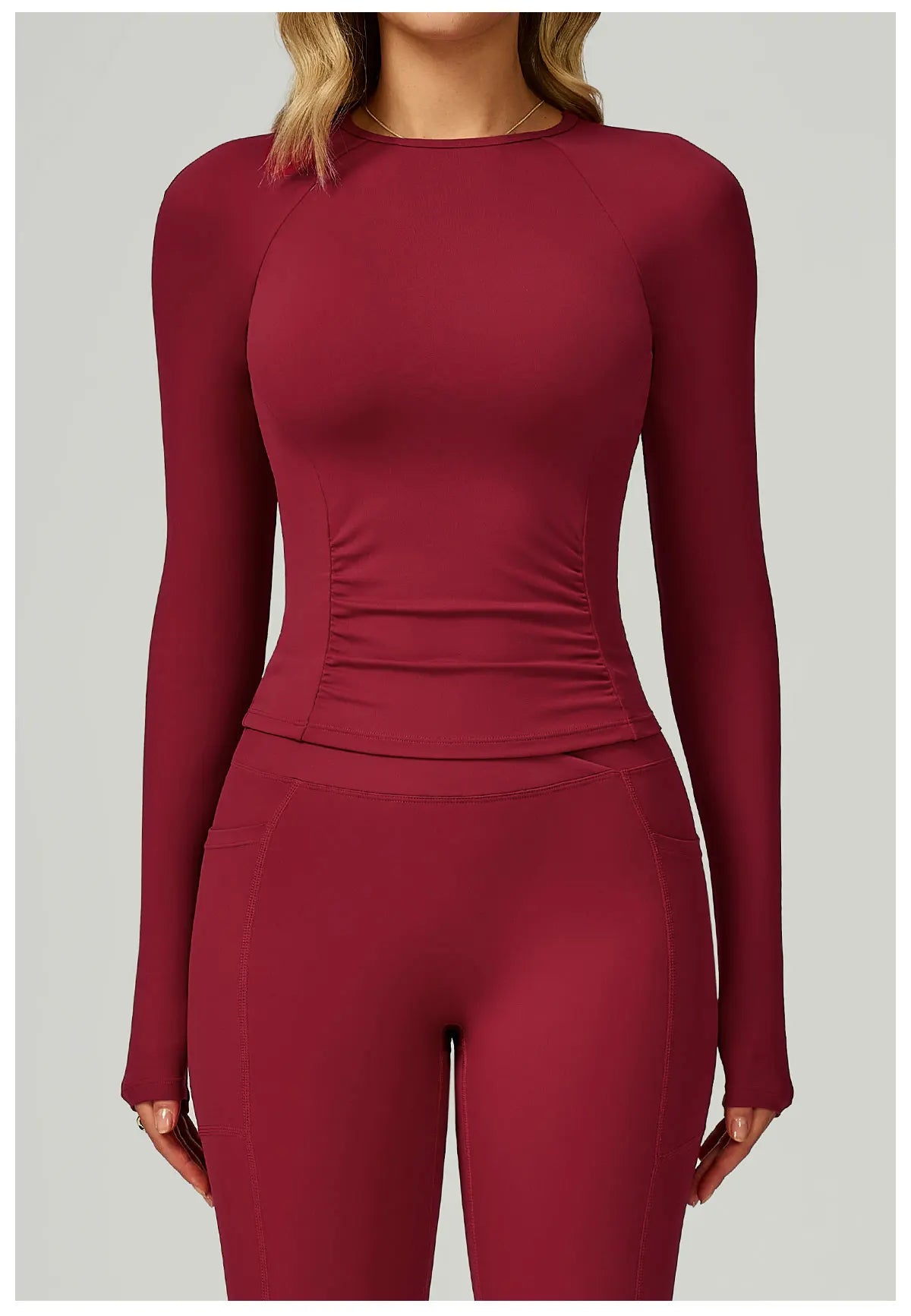 Women's Long Sleeve Top Yoga Shirts Running T-Shirt Workout Fitness Long Sleeve Gym Push Up Sports Top Sexy Training Crop Top